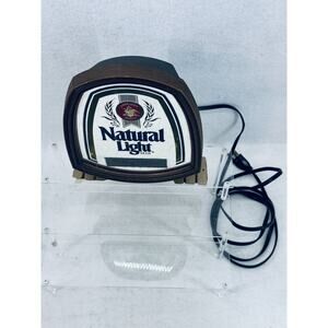 Vintage Natural Light Beer Light Up Cash Register Clock Works Great
